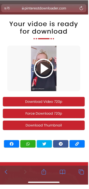 핀터레스트 사진 동영상 저장 다운로드(모바일, PC) 4 핀터레스 동영상 링크 붙여놓기