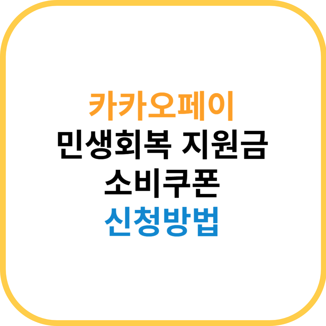 카카오페이 지원금 소비쿠폰